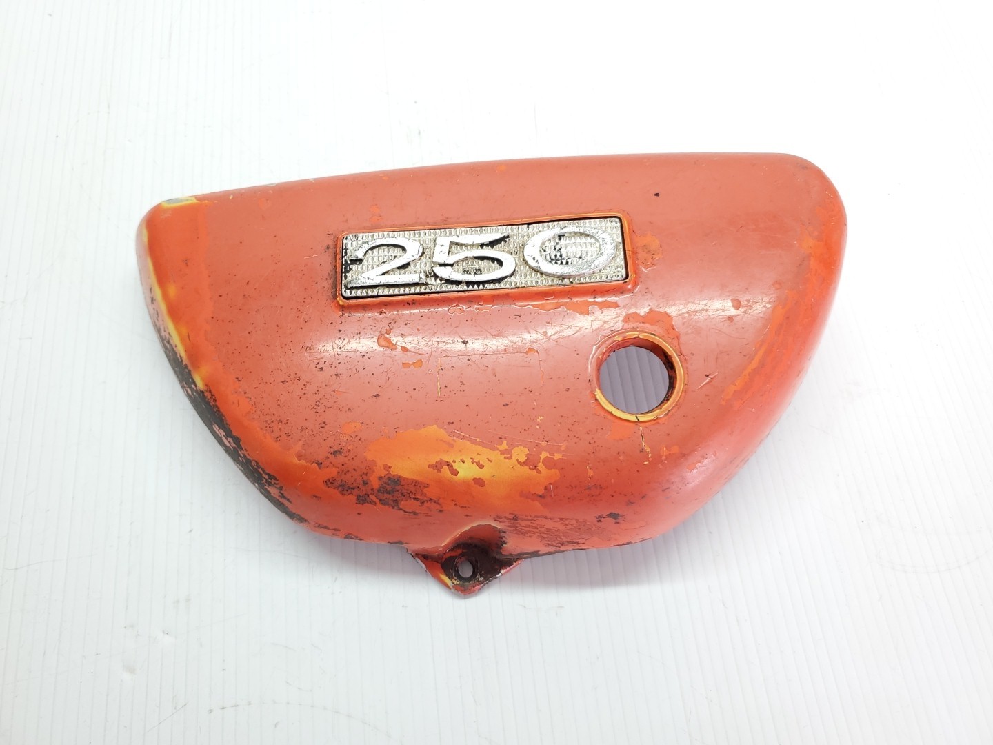 TS 250 1973 Right Old Frame Side Cover Repaired #ES